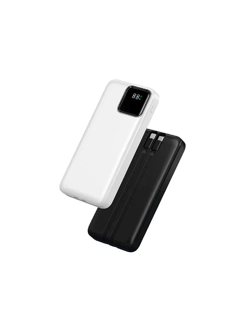 🔋⚡ 15000mAh Power Bank – LED Display | Fast Charging | 🖤🤍 Sleek Design