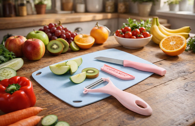 Chopping Board Set with Free Knife & Peeler