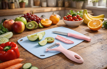 Chopping Board Set with Free Knife & Peeler