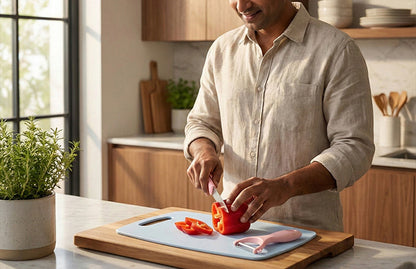 Chopping Board Set with Free Knife & Peeler