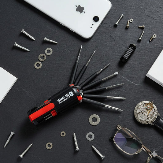 8 in 1 Multi Screwdriver with 6 LED Lights