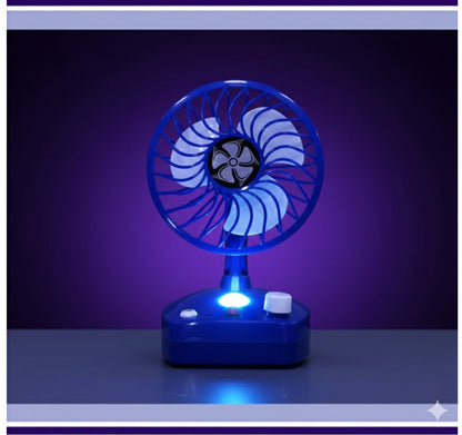 Rechargeable Portable Fan with LED Light