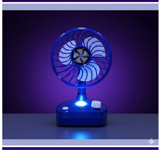 Rechargeable Portable Fan with LED Light