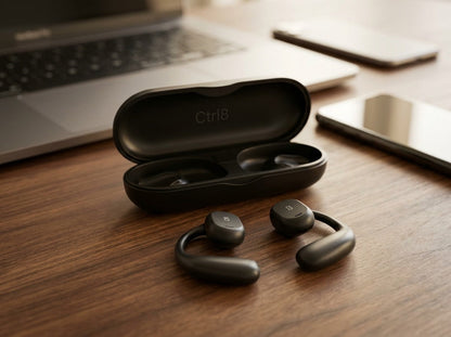 Ctrl8_X29_Open Ear Headphones with Digital Display Charging Case True Earbuds