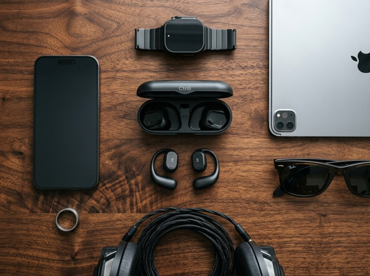 Ctrl8_X29_Open Ear Headphones with Digital Display Charging Case True Earbuds